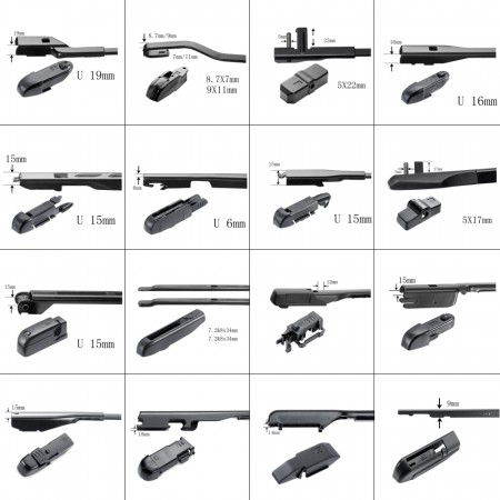 Vindusvisker (frontrute) adapter Aerofront alle typer 1 - 16